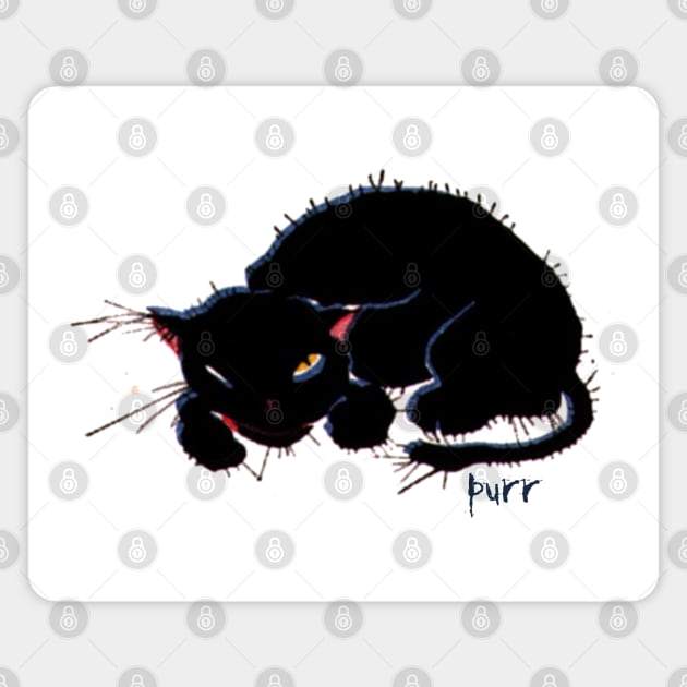 Scruffy Cat Magnet by HolidayBug
